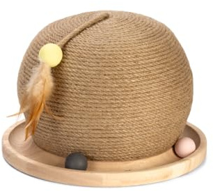 Designed by Lotte Klöp- och lekboll Mila – kattleksak – trä –