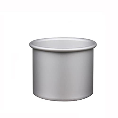 Lioaeust Molde redondo para tartas, aleación de aluminio, redondo, hueco, de gasa, para molde, molde para pasteles, bricolaje, parte inferior extraíble (4 pulgadas)