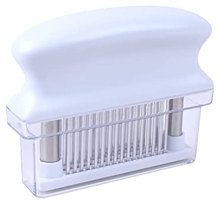 Inteneritore Per Carne Inteneritore Per Aghi Inteneritore Per Carne Manuale in Acciaio Inossidabile 48 Lame Inteneritore Per Carne Strumento di Cottura Per Intenerire Bistecca di Manzo Pollo(Bianco)