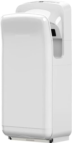 XNASU Asciugamani Elettrico, Asciugamani da Bagno Asciugamani da Bagno con Filtro Asciugamani Automatico Verticale for Ambienti Commerciali e Domestici (Color : White)