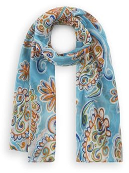 CODELLO Damen Schal aus recyceltem Polyester mit Paisley-Muster