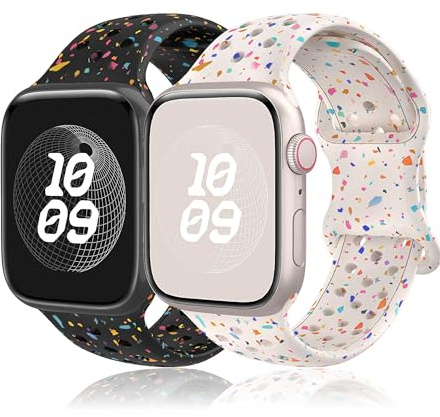Sports Straps for Apple Watch Strap 40mm 38mm 41mm 42mm 44mm 45mm 46mm 49mm iWatch Straps,Nike Silicone Band for iWatch Series 11 10 9 8 7 6 5 4 3 SE 3/2nd Ultra/3/2 Replacement Armband Women/Men/Kids