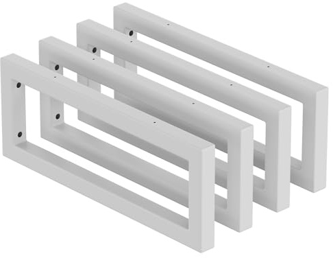 Mordx Gestell Wandkonsole,Regalhalterung Schwarz Metall,Waschtisch-Halterung,Halterungen für Regale,KonsolenTräger für Waschbecken,vielseitige Wandhalterun (Weiß, 40cm / 4 Stück)