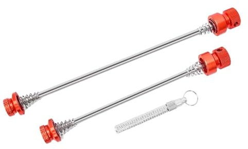 Schnellspanner für Fahrräder, Spieße für Fahrräder, Zubehör für Mountainbikes, Diebstahlsicherung mit Schnellentriegelung für Fahrradräder (Material: Rot)