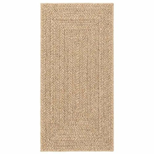 vidaXL Tapis ZIZUR 60x110 cm Aspect de Jute intérieur et extérieur, Tapis d'extérieur, Tapis de Sol, Tapis d'intérieur, Tapis de Porte, Moquette