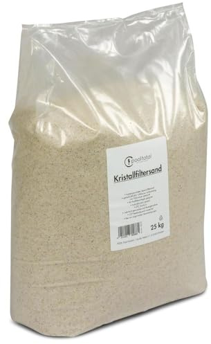 Quarzfiltersand 25 kg DIN EN 19623 - Quarzsand für Filteranlagen - Sandfilteranlage Pool Schwimmbad Swimmingpool (0,4-0,8 mm)