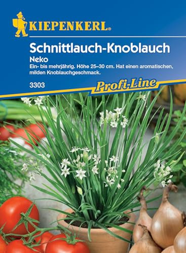 Kiepenkerl Profi-Line Schnittknoblauchsamen Neko 3303 – Ein- bis mehrjährig - Höhe 25-30 cm - aromatischer und milder Geschmack - Kräutersamen, Saatgut