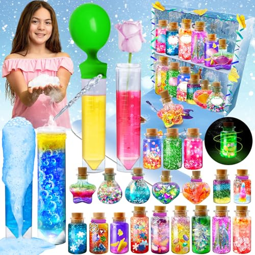 JOPSHEEN Kit Magico per Creare Pozioni - Gioco Educativo per Bambini con Effetti Speciali e Ingredienti Sicuri - Attività Sensoriale e Fantasiosa, Ideale come Regalo per Feste e Natale