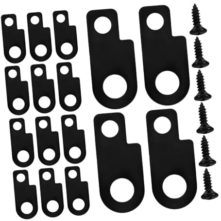 Pedalboard 16 Metall Stück für Halterungen E-gitarren Effektpedale | Montagehalterungen aus Metall, Schnelle Installation, Kompakt und Stabil, Schwarz, für Proﬁs und Hobbyisten