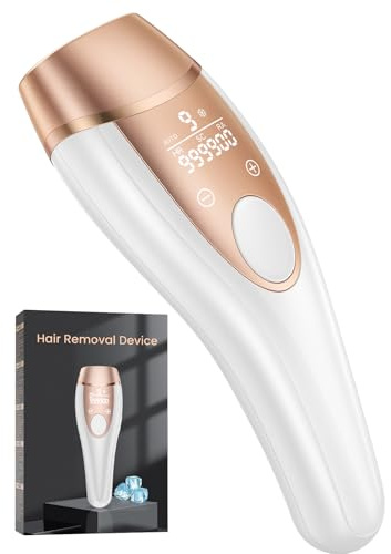 Deplite 21J Epilatore Luce Pulsata con Funzione di Raffreddamento, Epilatore Laser indolore per Donna e Uomo, 9 Livelli di Energia, 999,900 Flashes Luce Pulsata IPL per, Corpo, Ascelle, Bikini
