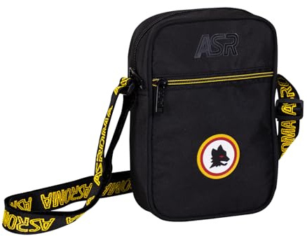 Seven Borsa AS ROMA per ragazzi, Tracolla regolabile, Tasca frontale, Bambino, Ragazzo, Calcio, Prodotto ufficiale, Idea regalo