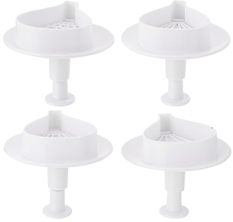 DOITOOL 4 Stück Teiliges Flexible Kunststoff ausstechformen in Heißluftballon form Wiederverwendbar Leicht zu Reinigen Vielseitige Backformen für Kekse Fondant und Kuchen Geeignet für