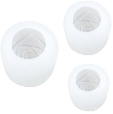 GARVALON Stampi in Silicone per Rose 3D Set da 3 Pezzi Stampo per Fondente e Dolci a Forma di Fiore Resistente al Calore per Decorazioni Fai da Te e Artigianato Creativo