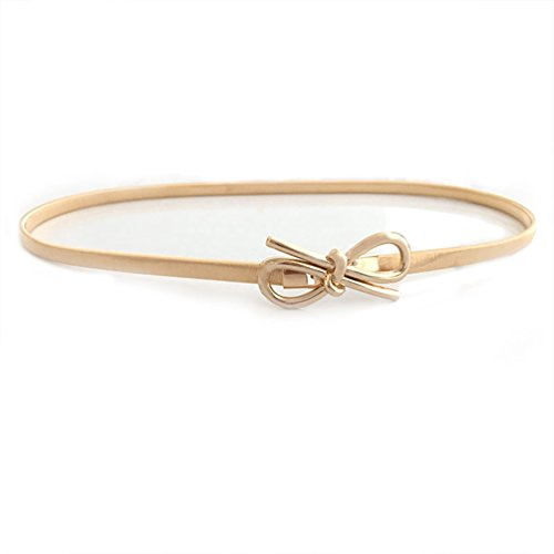 NUREINSS Stretchgürtel Damen dekorativen Stretchy Gürtel Taillengürtel Hüftgurt elastischer Gürtel für Kleider 70-100cm Gold1