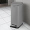 BLACK+DECKER BXBN00014E 20L Grey Slimline Pedal Bin with Soft Close Lid, Stainless Steel, 56cm x 22cm x 36cm