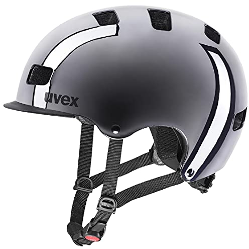uvex hlmt 5 bike pro chrome - robuster City-Helm für Damen und Herren - individuelle Größenanpassung - optimierte Belüftung - gunmetal chrome - 58-61 cm