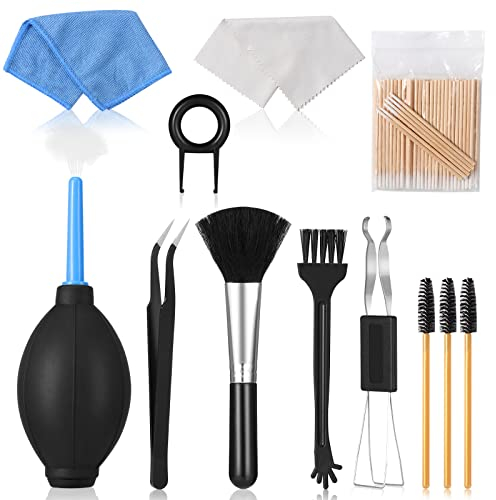 Hoppac Tastatur Reinigungsset,10PCS Keyboard Cleaning Kit,Smartphone Reinigungsset,Digitalkamera Airpods Cleaning Set,Inklusive Tastenkappen-Entferner(Remove Keycaps),Zur Tiefenreinigung Der Tastatur