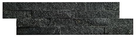ARTENS - New MIKENO Verblendstein - Steinwand - Naturstein - Schwarz - Innen und Außen - 0,46 m²/ 13 Verblender - Steinmauer - Wandpaneele - Wanddekoration