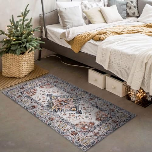 TALETA Küchenteppich, Küchenläufer, Flur Teppich Läufer rutschfest waschbar in Waschmaschine, Vintage Teppichläufer für Küche, Terrassen, Eingang, Hallway, 80 x 150 cm