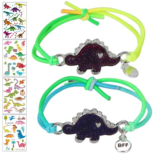 Humörarmband pojkar Dino, ändrar färg barnarmband, dinosauriearmband pojkar, dino-vänskapsarmband, färgskiftande armband för barn, som presenter till barns födelsedag, Ajustable, Högkvalitativ