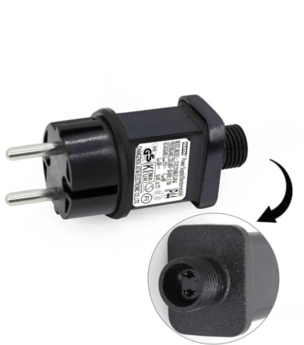 31V 6W Transformateur LED CZJUTAI IP44 Alimentation pour éclairage de Noël avec prise - Prise européenne (Socle à vis - Constant allumé - DC31V6W)