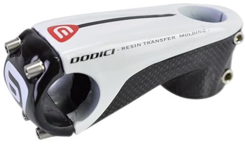 FukkeR 31.8mm 1-1/4'' Fahrradvorbau Mountainbike Vorbau Länge 80/90/100mm MTB Carbon Lenkervorbau 10 Degree Für Rennrad BMX XC AM FR DH Fixie Gear Bike (Color : White, Size : 80mm)