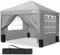Quictent Gazebo pop-up impermeabile, 3 x 3 m, con pareti laterali, riparo per eventi, con borsa con ruote e sacchi di sabbia, tenda a baldacchino regolabile per feste, compleanni, matrimoni, picnic,