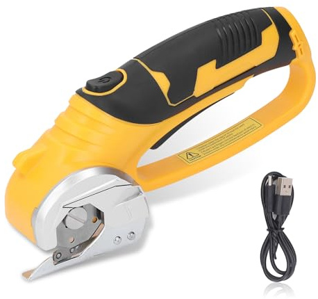 Forbici Elettriche Senza Fili, Taglierina per Cartone 4,2 V per Pacchetti di Cartone in Pelle per Tappeti in Plastica con Batteria Ricaricabile, Taglierina Rotante per Taglio,