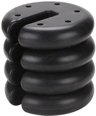 Home Source Gazebo Leg Weights – 4 Piece – Garden Boulder for Gazebo Tent Market Stall Pole Marquee Awning (Set of 4), Black