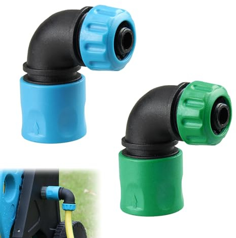 LUHOCIY 2 Pièce Raccord Tuyau D'arrosage, Raccord Coudé à 90 Degrés, Connecteur Tuyau Arrosage, Robuste et Durable, Facile à Installer, Adapté au Système D’irrigation, Cuisine, Jardin