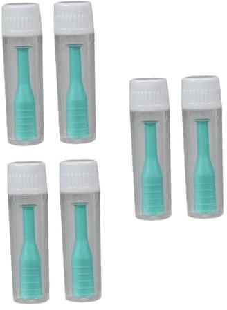 TOGEVAL 6pcs Lenses Inserter and Suction Remover Tool with Bottle, Gentle for Hard and Rgp Lenses, Easy to Clean Abs Material, for Travel Use