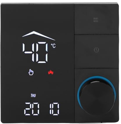 Luqeeg Smart Termostat, WiFi-termostat 16A Spara Energi, Temperaturregulator för Golvvärme med APP-fjärrkontroll och 7x24h Schemaläggning, Perfekt för Hem, Hotell och Kontor