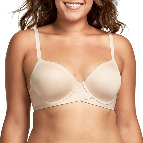 Maidenform Women's One Fabulous Fit 2.0 Tailored Demi Bra Half Cup, Paris Nude, 38DD