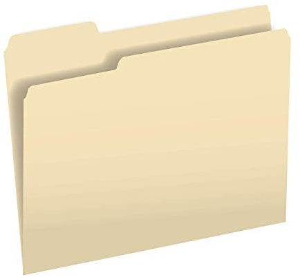 The File King 1/3 Cut File Folders Letter Size - 100 Pack | Manilla Folders 8.5 x 11 | Assorted 3 Tabs | Heavy Duty 11-Point Fiber | Made in USA | Undercut Front Style | Easy Labeling & Organization