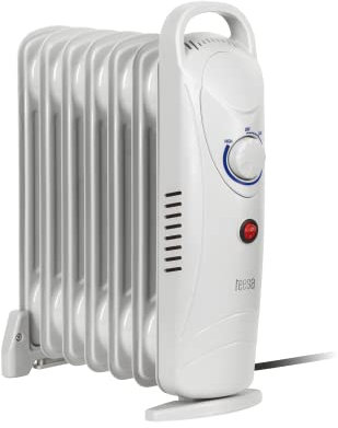 Teesa TSA8035 - Radiatore elettrico a olio con termostato, 800 W, 7 elementi, colore: Bianco