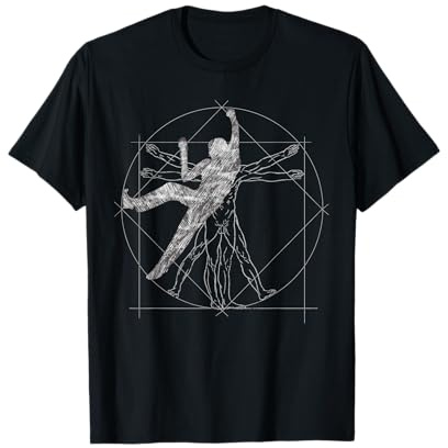 Vitruvianischer Mensch Kletter und Outdoor Boulder T-Shirt