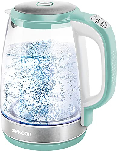 Bouilloire Électrique à Température Variable avec Lumiere LED Interne, 2,0 L Capacité, 2200W, Vert
