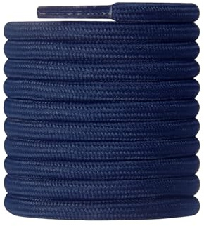 CCSOFTIME Lacets Ronds Bleu pour Bottes Renforcés et Résistants Lacets Bleu Foncé pour Chaussures de Randonnée de Sécurité de Travail de Marche de Baskets,Bleu Marine,120cm