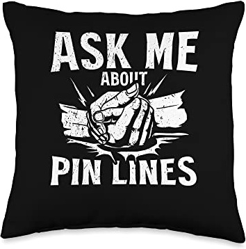 Ask Me About Pin Lines Arm Wrestling Throw Pillow