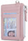 Teskyer Portefeuille Femme, Porte Carte Bancaire, Petit Portefeuille Femme, Porte Cartes de Credit, Cuir PU, RFID, avec Fermeture éclair, contenir Jusqu’à 8 Cartes, Minimaliste, Rose