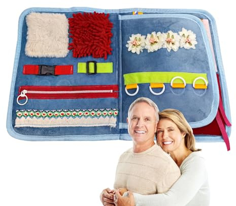 Couvertures sensorielles pour adultes | Tapis d'activités autistes réconfortant, livre sensoriel polyvalent, produits pour la démence et la maladie d'Alzheimer, couverture pour adultes atteints de