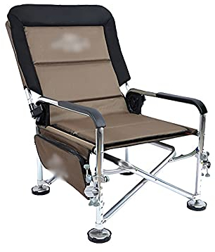 Cenz-888 Angelstühle für Erwachsene Folding Angelstuhl Tragbare Freizeit, die mit verdickten Breiten Kissen Armlehnen-Verstellbarer Beine for Camping-Strand im Freien Campingstühle