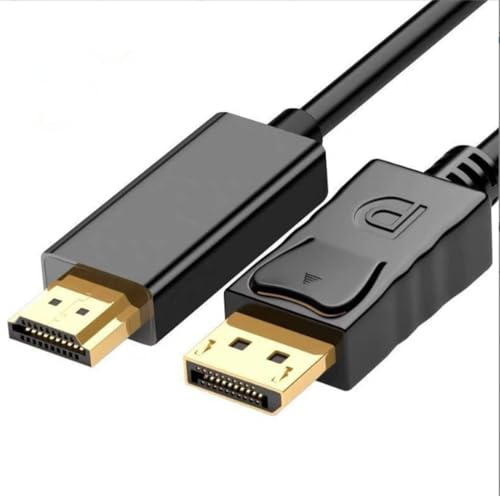 H.May El cable displayport DP a hdmi, 4k / 30hz, 1080P / 60hz, 1920x1200, y el cable Display port (dp) a HDMI son compatibles con monitores, pc, computadoras portátiles (4K/30HZ 3 Meter)