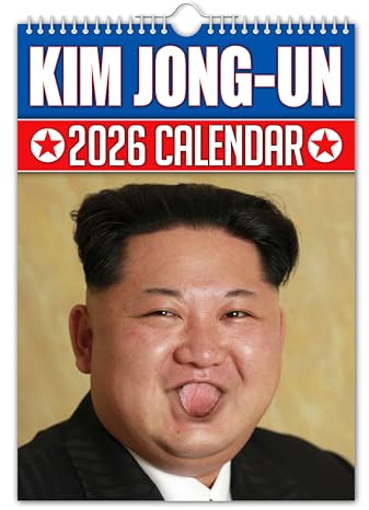 Kalenderkungen // Kim Jong-Un - 2026 Väggkalender (Fullfärg, A4-storlek)