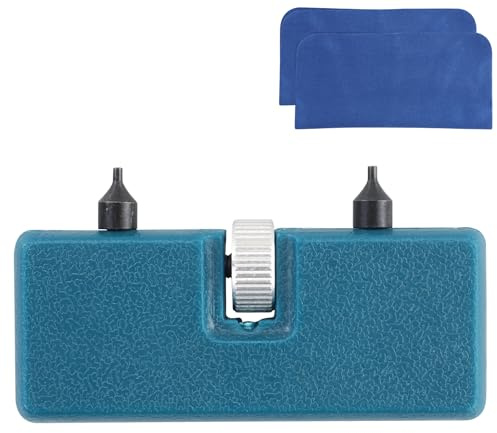 Professional Watch Back Remover Tool, Metal Adjustable Rectangle Watch Back Case Cover Press Closer & Opener Opening Removal Screw Wrench Repair Kit Tool for Watchmaker,with watch cleaning cloth