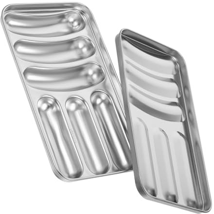 Amosfun Moule à Hot-dog en Acier Inoxydable 304 Ustensile Pratique Plusieurs styles sans Odeur, Sûr pour Micro-ondes Plusieurs styles Cuisine Maison et Hôtel pour Saucisse DIY
