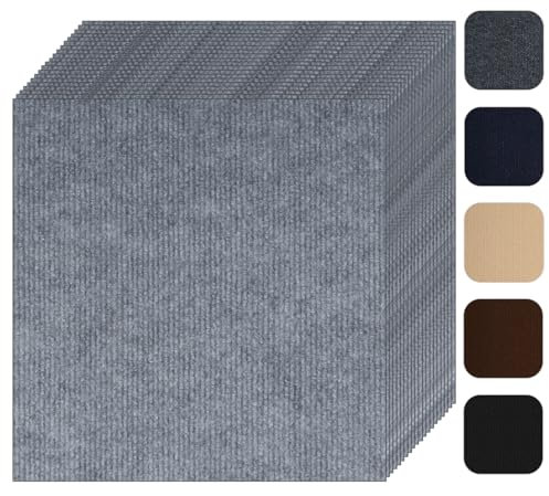 Selbstklebende Teppichfliesen, 20 Stück, 61 x 61 cm, zum Abziehen und Aufkleben, rutschfeste Teppich-Quadrate, Fliesen, DIY-Installation für Wohnzimmer, Schlafzimmer