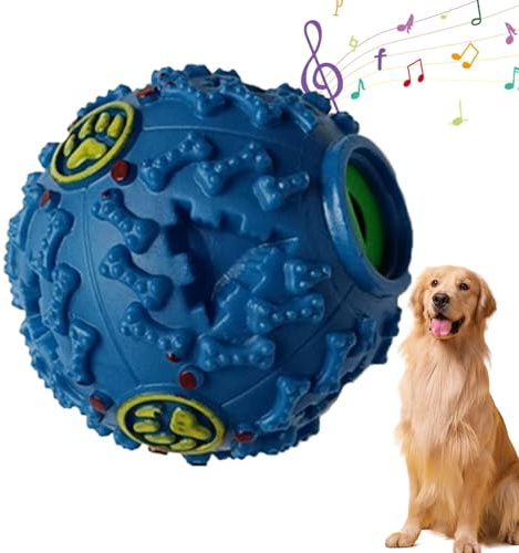 Snackball Hund, Hundeball Unzerstörbar, Wackelball Hundespielzeug, Hundekicherball, Hund Undichter Ball, Interaktives Beißball-Spielzeug, Kreativer Schnüffelball Für Hunde Mit Kichergeräusch