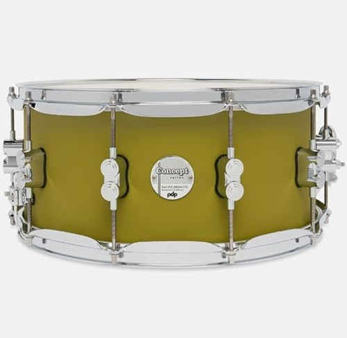Pacific Drums Concept Maple Snare Drum, 14 x 6,5, Satin Olive