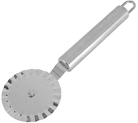 EXHUMKY Rotella Tagliapasta in Acciaio Inox Doppia Per Pizza e Ravioli Impugnatura Ergonomica, Utensile Professionale Per Stendere Pizza e Accessori Cucina Casa